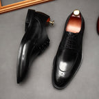 Premium Perforated Derby Shoes: Elegant Business Formal Dress Shoesyes
