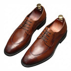 Premium Perforated Derby Shoes: Elegant Business Formal Dress Shoesyes