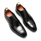 Premium Perforated Derby Shoes: Elegant Business Formal Dress Shoesyes