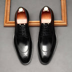 Premium Perforated Derby Shoes: Elegant Business Formal Dress Shoesyes