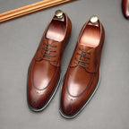 Premium Perforated Derby Shoes: Elegant Business Formal Dress Shoesyes