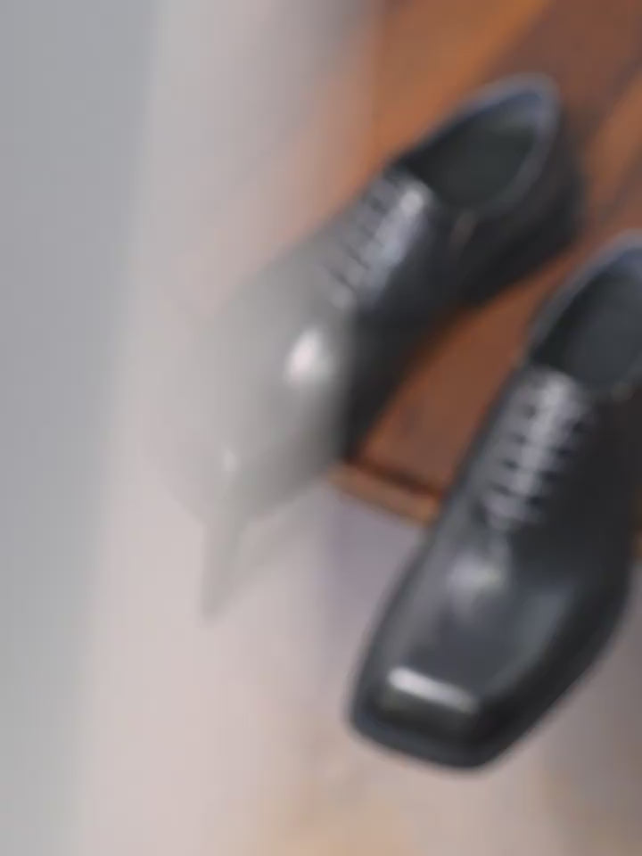 Men's Chisel Square Toe Center Seam Leather Derby Shoes