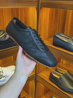 Men's Retro Leather Gum-Sole Low-Profile Trainers