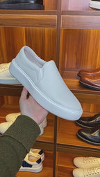 Men's Premium Pebbled Leather Slip-On Loafers