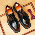 Mens Fashion Derby Shoes: Square Toe Dress Shoes for Party & Club25887