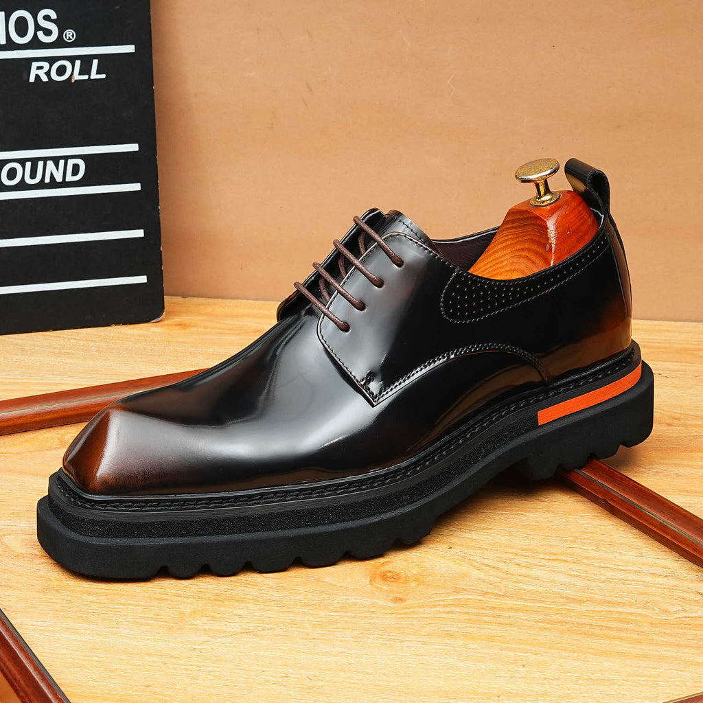 Mens Fashion Derby Shoes: Square Toe Dress Shoes for Party & Club25887
