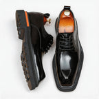 Mens Fashion Derby Shoes: Square Toe Dress Shoes for Party & Club25887