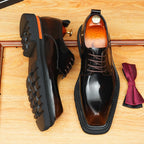 Mens Fashion Derby Shoes: Square Toe Dress Shoes for Party & Club25887