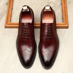 Ribbed Texture Men's Derby: Stylish Banquet Formal Dress Shoesyes