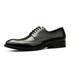 Ribbed Texture Men's Derby: Stylish Banquet Formal Dress Shoesyes