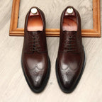 Ribbed Texture Men's Derby: Stylish Banquet Formal Dress Shoesyes
