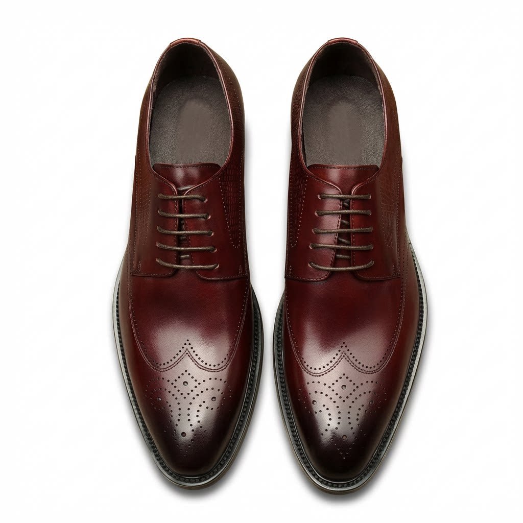 Ribbed Texture Men's Derby: Stylish Banquet Formal Dress Shoesyes