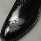Ribbed Texture Men's Derby: Stylish Banquet Formal Dress Shoesyes