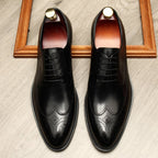 Ribbed Texture Men's Derby: Stylish Banquet Formal Dress Shoesyes