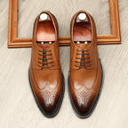 Ribbed Texture Men's Derby: Stylish Banquet Formal Dress Shoesyes