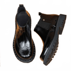 round toe mens formal ankle boots thick sole chelseayes