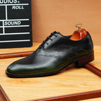 Script Engraved Oxford Shoes Elegant Gala Party Dress Shoes Menyes