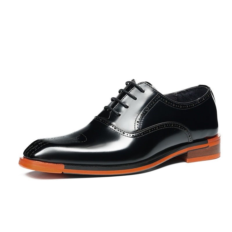 Script Oxford Shoes Contrast Sole Evening Party Dress Shoes Menyes