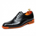 Script Oxford Shoes Contrast Sole Evening Party Dress Shoes Menyes