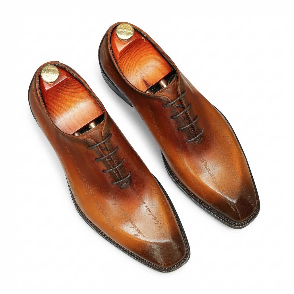 Scritto Patina Oxford Shoes Modern Groom Wedding Dress Shoes Menyes