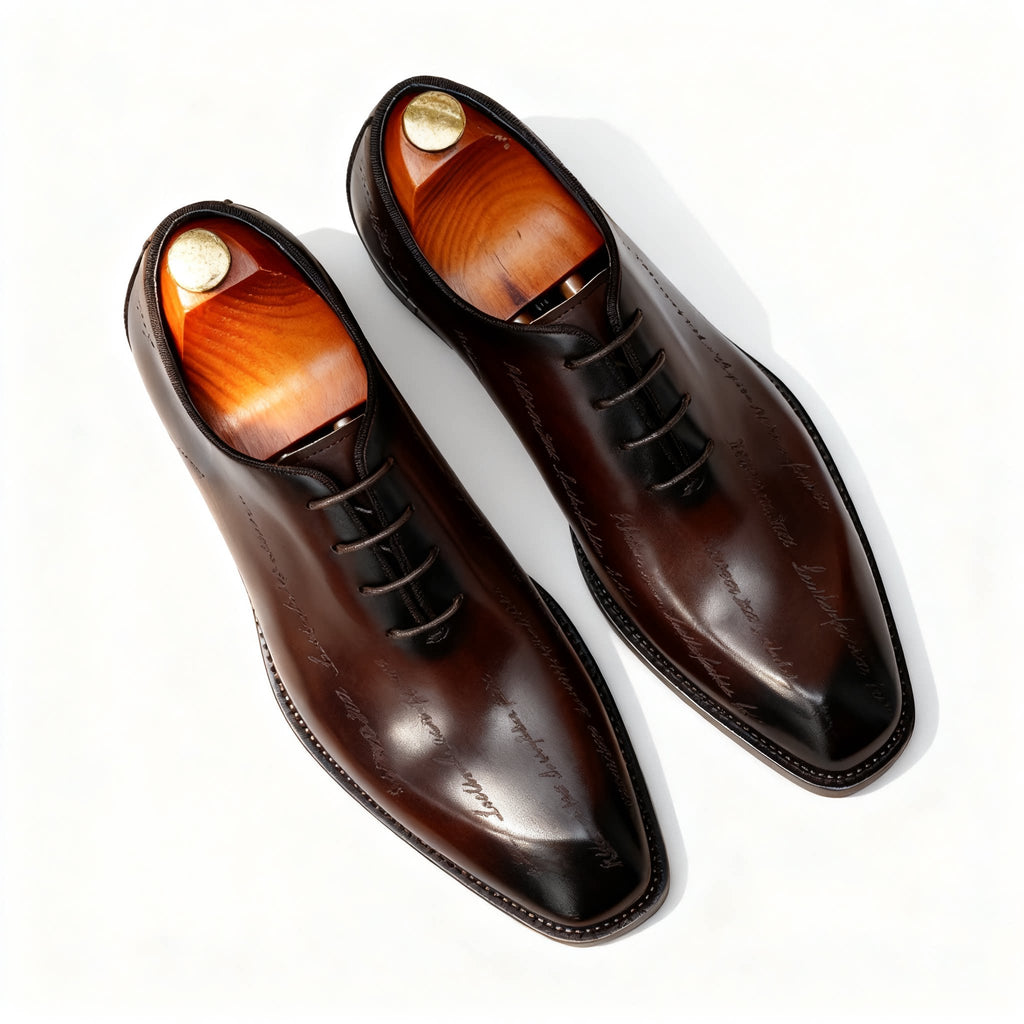 Scritto Patina Oxford Shoes Modern Groom Wedding Dress Shoes Menyes