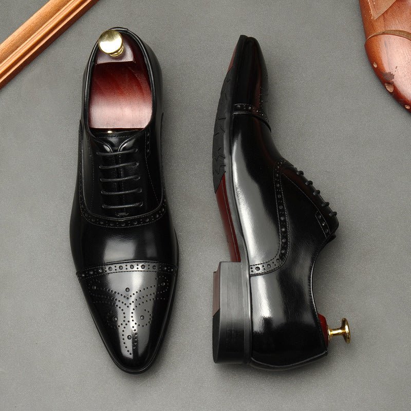 Semi - Brogue Oxford Shoes Professional Business Dress Shoes Menyes