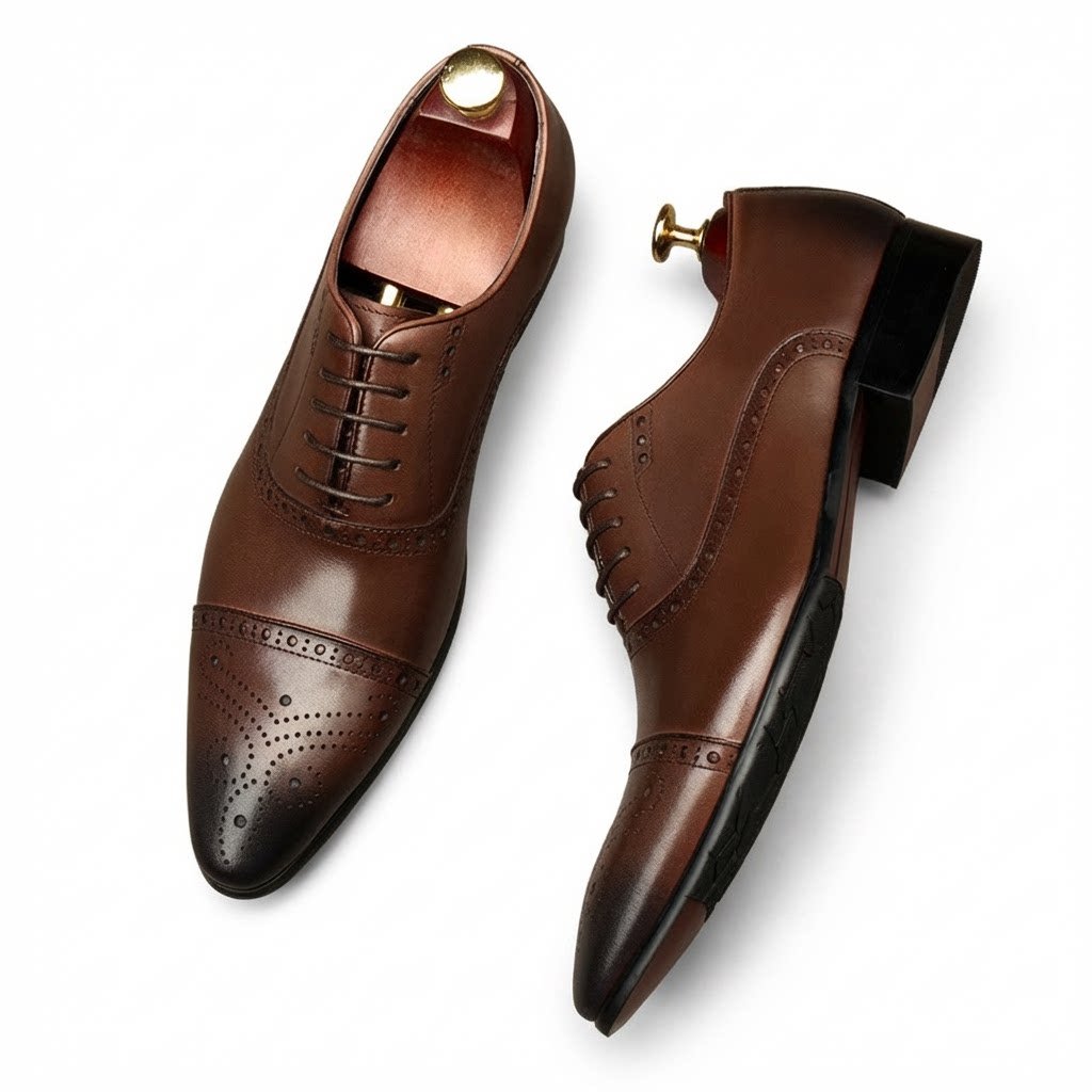 Semi - Brogue Oxford Shoes Professional Business Dress Shoes Menyes