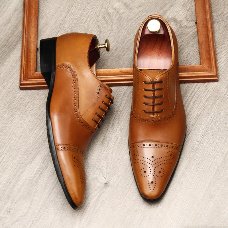Semi - Brogue Oxford Shoes Professional Business Dress Shoes Menyes