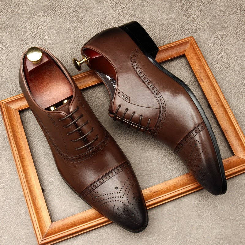 Semi - Brogue Oxford Shoes Professional Business Dress Shoes Menyes