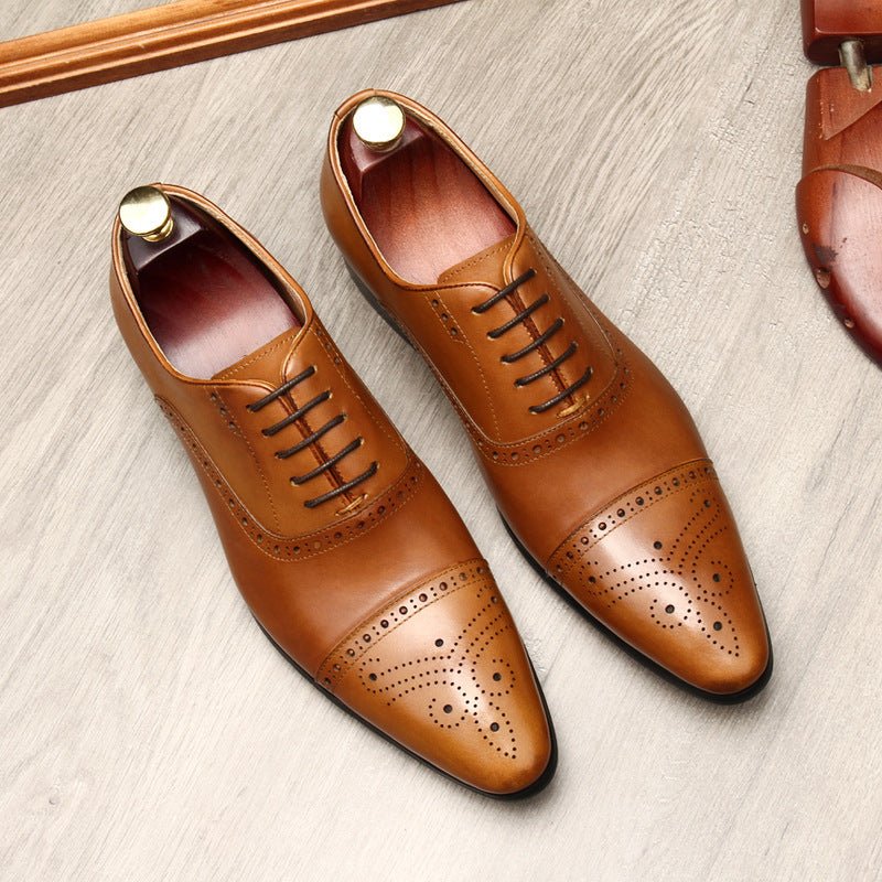 Semi - Brogue Oxford Shoes Professional Business Dress Shoes Menyes