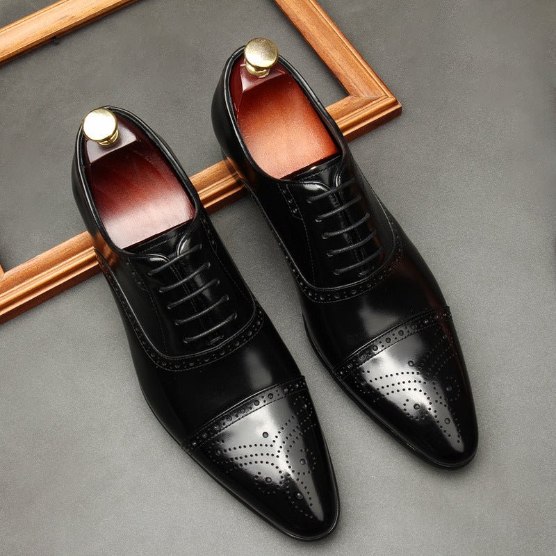 Semi - Brogue Oxford Shoes Professional Business Dress Shoes Menyes