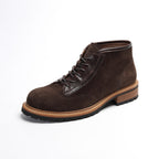 Men's Suede Leather-Trim Lug Sole Lace-Up Ankle Boots