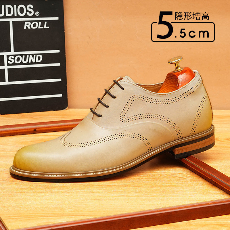 bomeishoes classic formal shoes for men Lace-up Brogue Oxford shoes