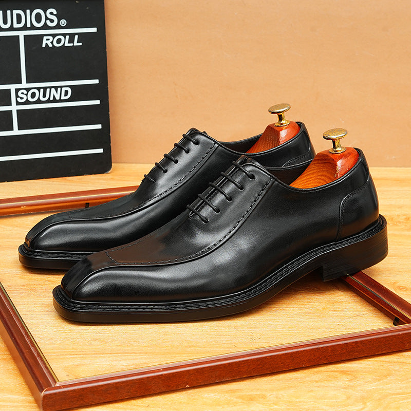 bomeishoes fashion dress shoes for men Lace-up Oxford Wedding shoes