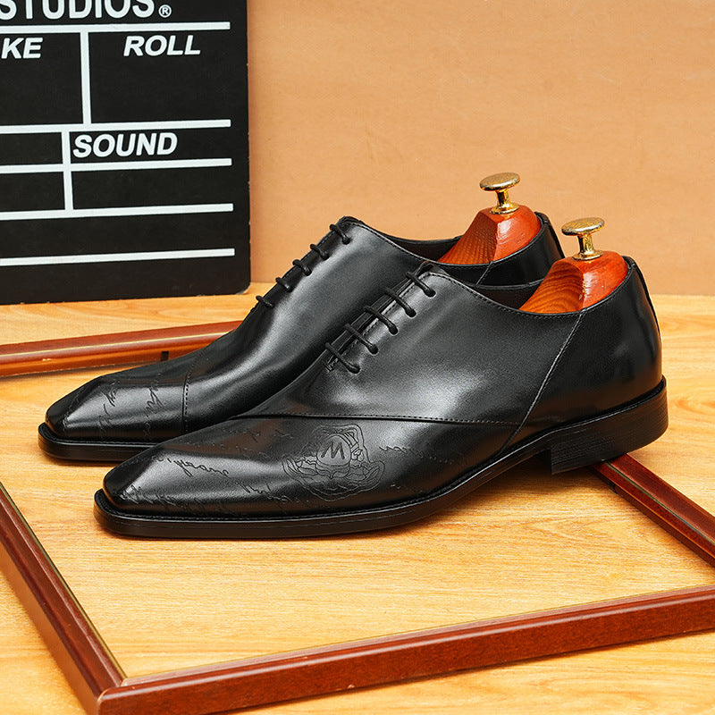 bomeishoes formal dress shoes for wedding Lace-up Oxford shoes