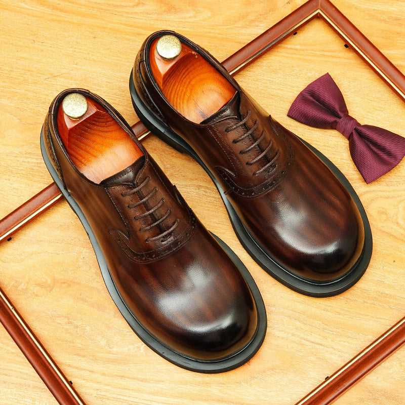 bomeishoes classic dress shoes for men Fashion Lace-up Oxford shoes