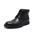 Plain Toe Leather Derby Ankle Boots for Men