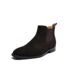 Chisel Plain Toe Suede Chelsea Boots for Men