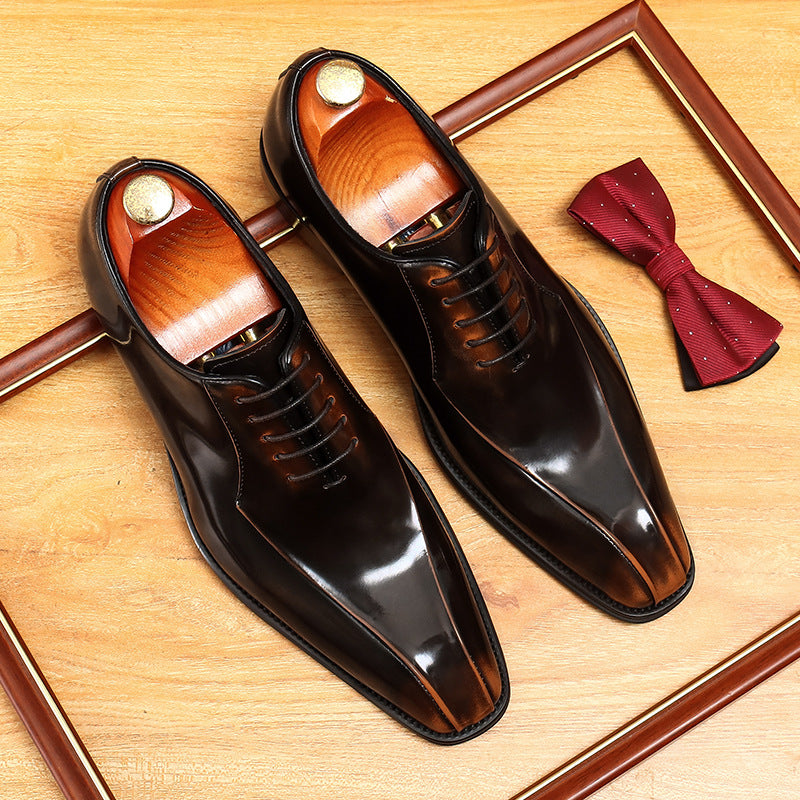 bomeishoes Lace-up mens oxford dress shoes Fashion Wedding shoes