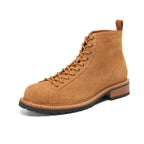 Lace-to-Toe Suede Lug Sole Boots for Men