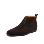 Men's Suede Chisel Plain Toe Lace-Up Chukka Dress Boots