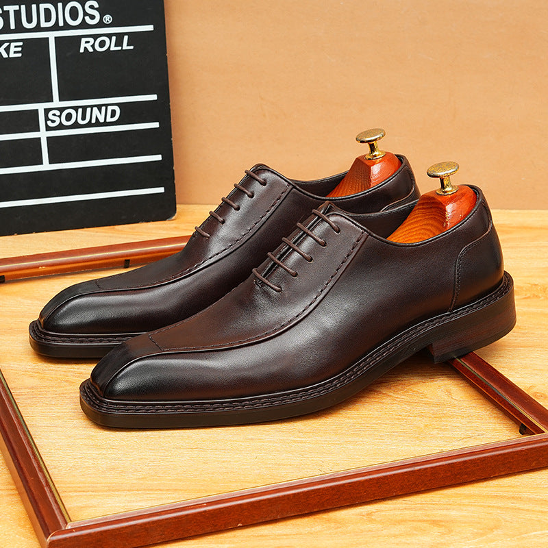bomeishoes fashion dress shoes for men Lace-up Oxford Wedding shoes
