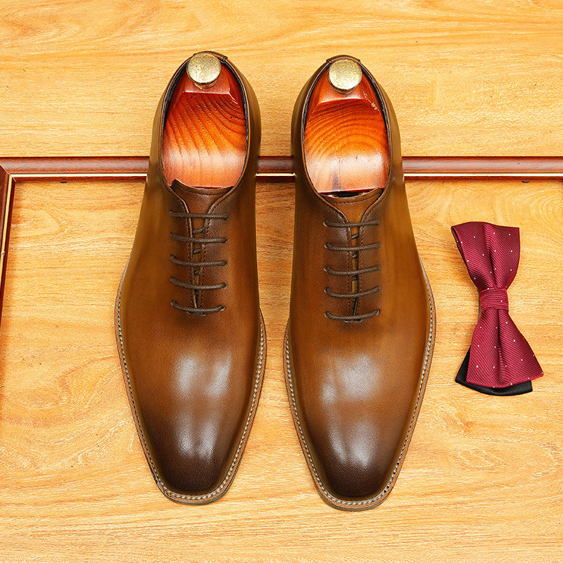 bomeishoes Fashion office dress shoes men Lace-up Oxford shoes