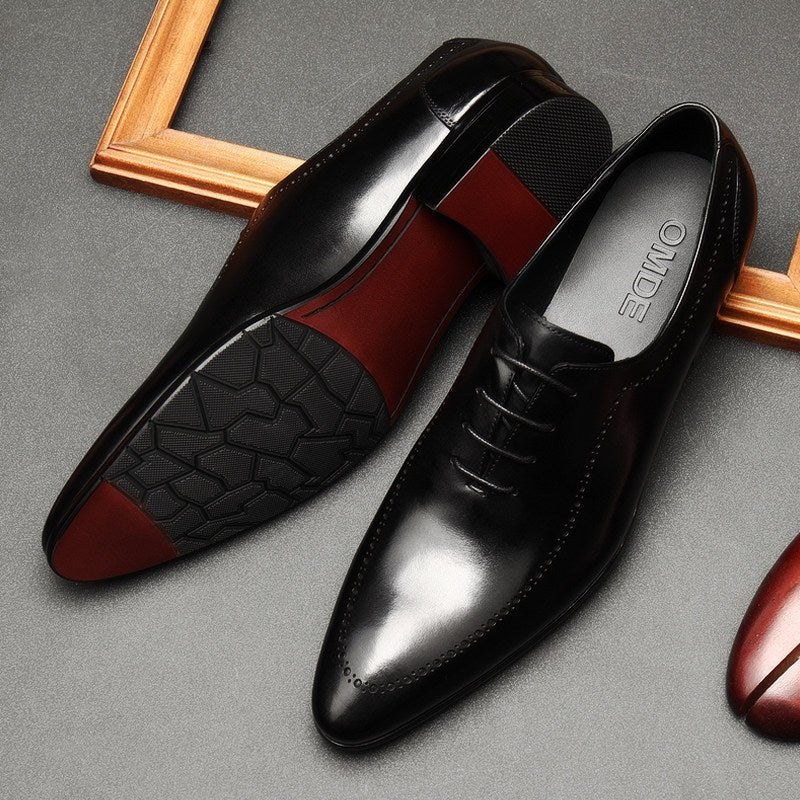 Sleek Pointed Dotted Oxfords Men's Executive Dress Shoesyes