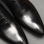 Sleek Pointed Dotted Oxfords Men's Executive Dress Shoesyes