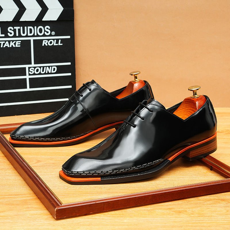Sleek Square Toe Oxford Shoes Modern Groom Wedding Dress Shoes Menyes
