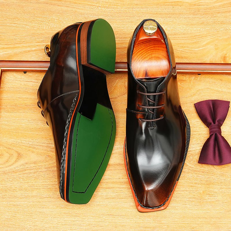 Sleek Square Toe Oxford Shoes Modern Groom Wedding Dress Shoes Menyes