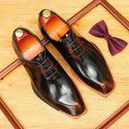 Sleek Square Toe Oxford Shoes Modern Groom Wedding Dress Shoes Menyes