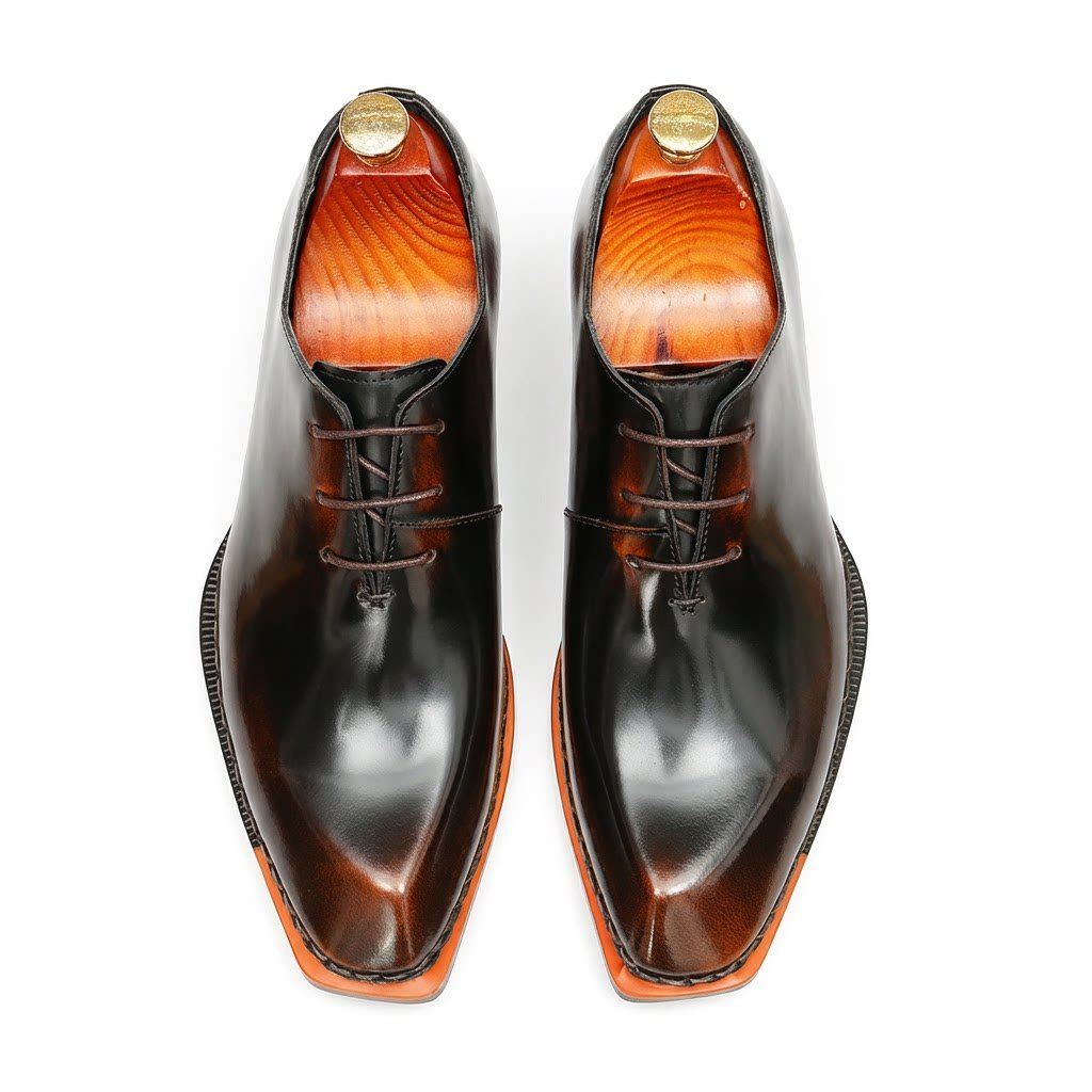 Sleek Square Toe Oxford Shoes Modern Groom Wedding Dress Shoes Menyes