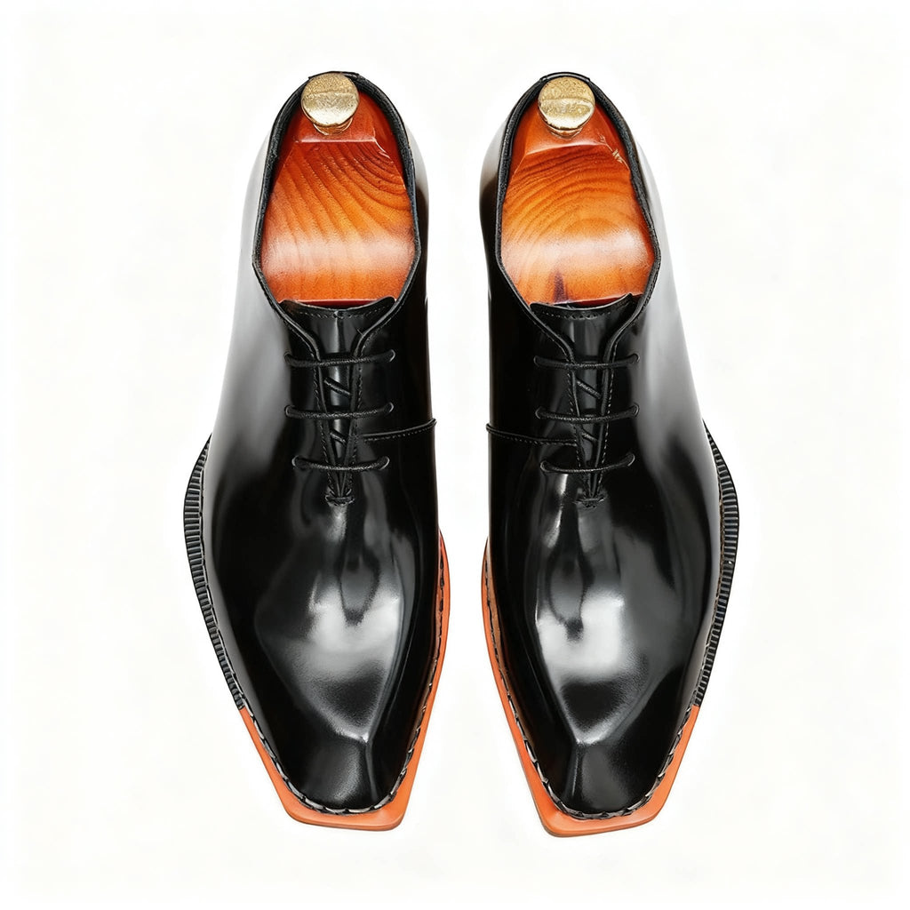 Sleek Square Toe Oxford Shoes Modern Groom Wedding Dress Shoes Menyes